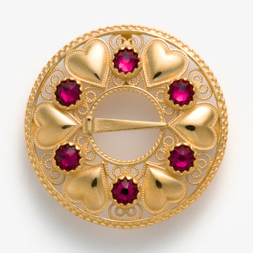 Heart and Stone Brooch or Pendant by Sylvsmidja